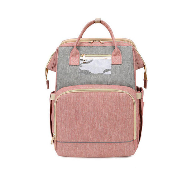 USB Charging Mommy Bed Backpack – Large Capacity Multi-Function Foldable Diaper Bag - Image 6