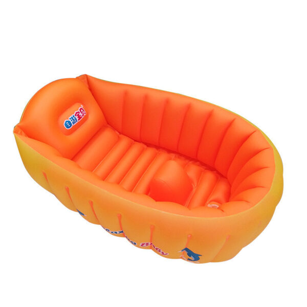 Inflatable Baby Bath Tub – Foldable Newborn Flower Design Bathtub for Infant Bathing - Image 4