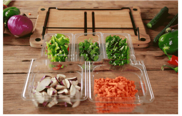 Vegetable Kitchen Cutting Board With Trays Storage Box Smooth Multifunction Practical Fruit Meat Bamboo Food Chopping Board - Image 3