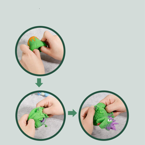 Flip Dinosaur Egg Music Toy – Fun Decompression & Stress Relief Pinch Toy for Kids - Image 2