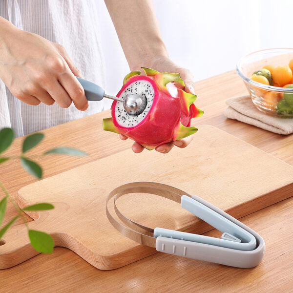 3 in 1 Fruit Carving Cutter Ball Digger DIY Kiwi Knife Watermelon Fruit Scoop Ice Cream Spoon Pastry Decor Tool - Image 8
