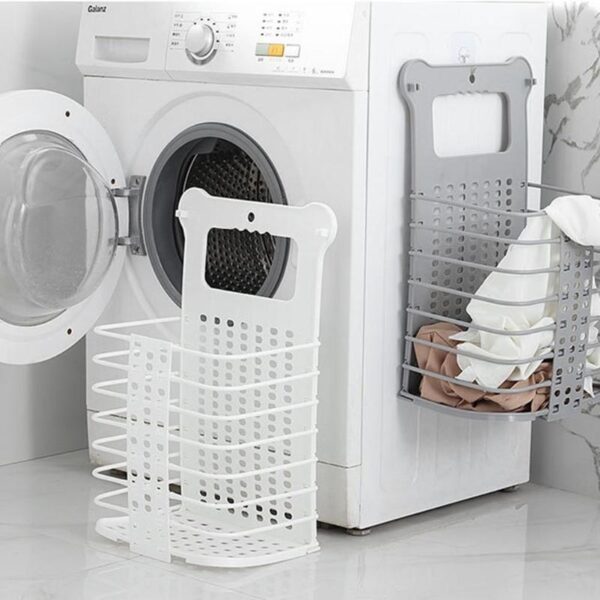 Foldable Laundry Storage Basket With Handle Dirty Cloth Toy Standing Organizer Basket - Image 3