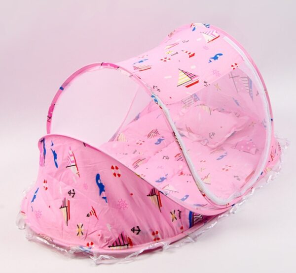 Foldable Baby Mosquito Net with Pillow – Portable 2-Piece Infant Bed Canopy for Bug Protection - Image 6