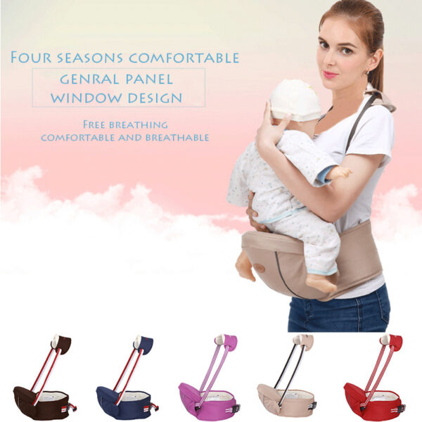 2-in-1 Baby Carrier Waist Seat – Portable Newborn Hip Seat Sling for Moms & Infants - Image 2