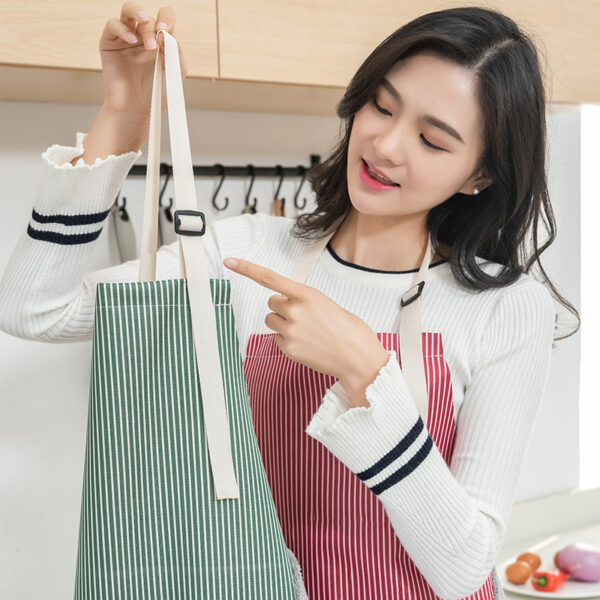 Women Aprons Waterproof Adjustable Neck Strap Absorbent Cooking Gardening BBQ Baking Sleeveless Kitchen Apron with Pocket - Image 6