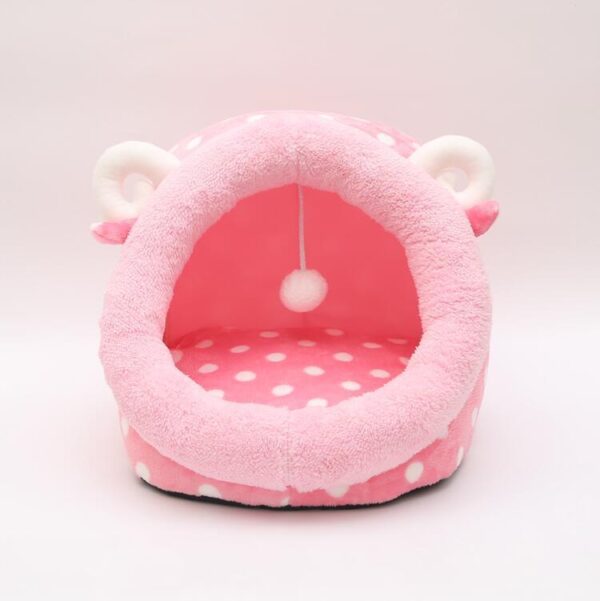 Cat Bed Indoor Soft Cats Houses Warm Cozy Cushion Bag Small Dog Removable Washable Tent Pet House Cat's Basket Pets Mat Supplies - Image 3