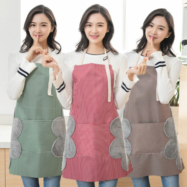 Women Aprons Waterproof Adjustable Neck Strap Absorbent Cooking Gardening BBQ Baking Sleeveless Kitchen Apron with Pocket - Image 2