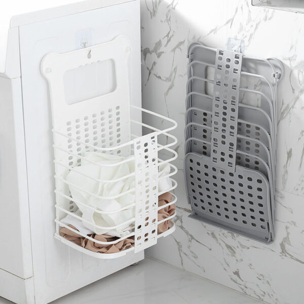 Foldable Laundry Storage Basket With Handle Dirty Cloth Toy Standing Organizer Basket - Image 4