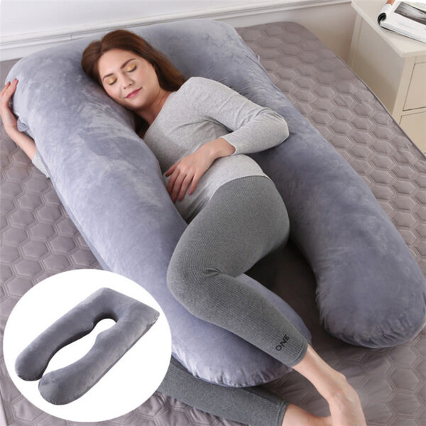 U-Shape Pregnancy Pillow – Summer Ice Silk Maternity Support Sleeping Pillow for Pregnant Women