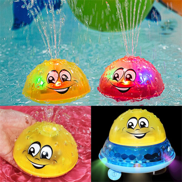 Rotating Water Spray Toy with Lights – Kids’ Shower Pool Splash Toy for Toddlers & Swimming Parties