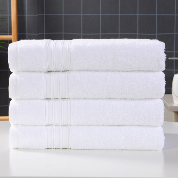 Pure Cotton Plain Hotel Bath Towel - Image 6