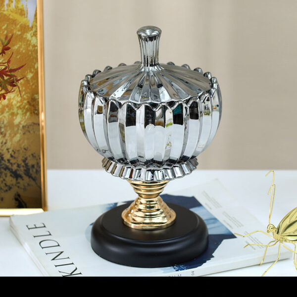 Metal Glass Candy Jar Storage Jar Storage Jar Decoration - Image 3