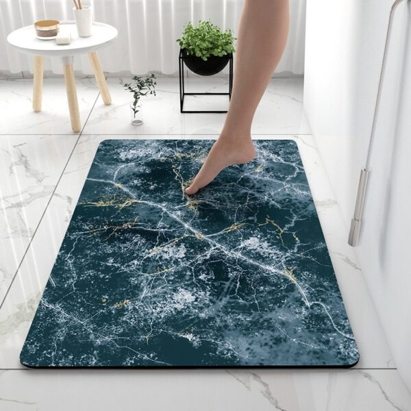 Bathroom Diatom Mud Absorbent Pad Household Marbling Washable - Image 9