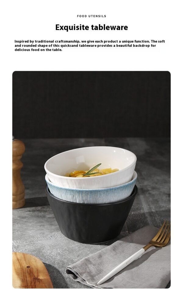 Ceramic Thickened Hotel Restaurant Bowl - Image 3
