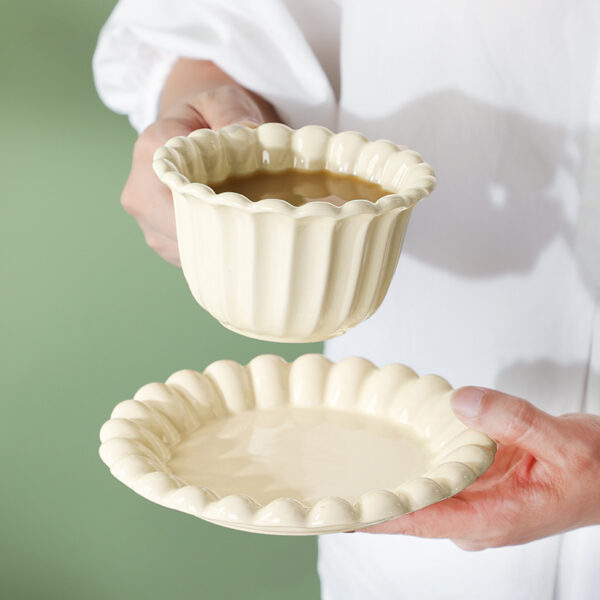 Cream Style Ceramic Cup Restaurant Hotel Household Coffee Set Suit