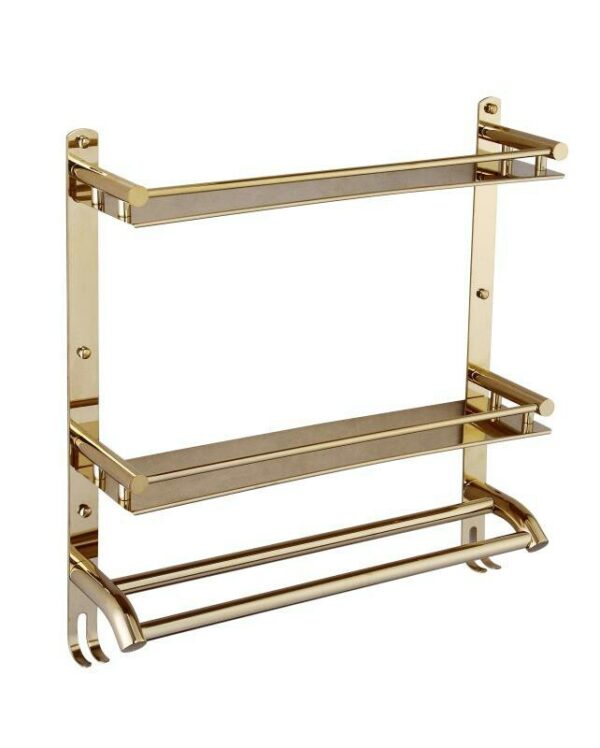 Stainless steel bathroom towel double towel rack - Image 2