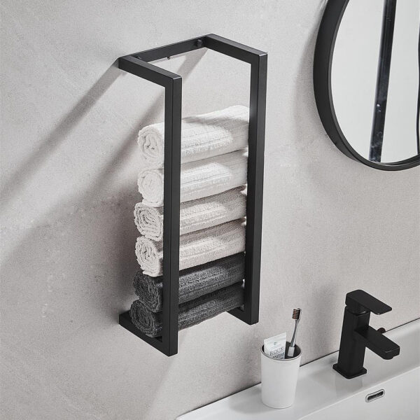 Bathroom Towel Rack Bath Towel Storage Rack Hotel Toilet Towel Roll Stand Dual-use