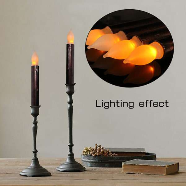 Halloween long black candles - Image 2