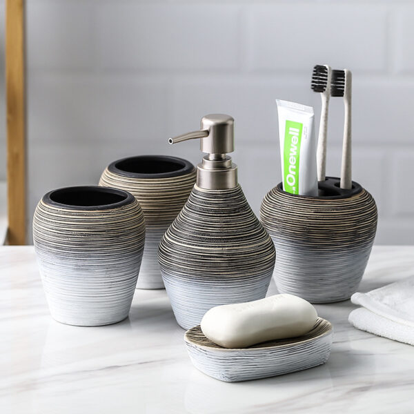 Retro Brushed Bathroom Wash Set - Image 3