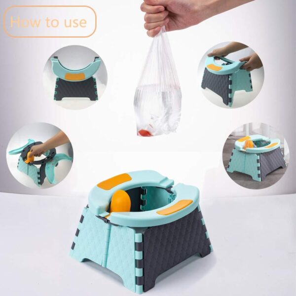 Portable Toddler Potty Training Seat – Foldable Travel Toilet for Kids & Babies