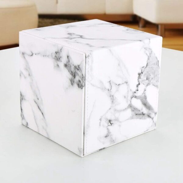 Hotel Hotel Classic Retro Flower Spinning Square Tissue Tube Nordic Light Luxury Marble Pattern Living Room Coffee Table Tissue Box - Image 3