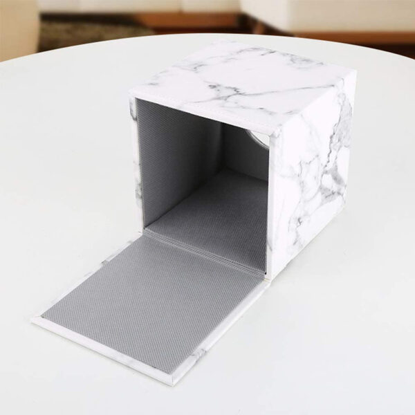 Hotel Hotel Classic Retro Flower Spinning Square Tissue Tube Nordic Light Luxury Marble Pattern Living Room Coffee Table Tissue Box - Image 5