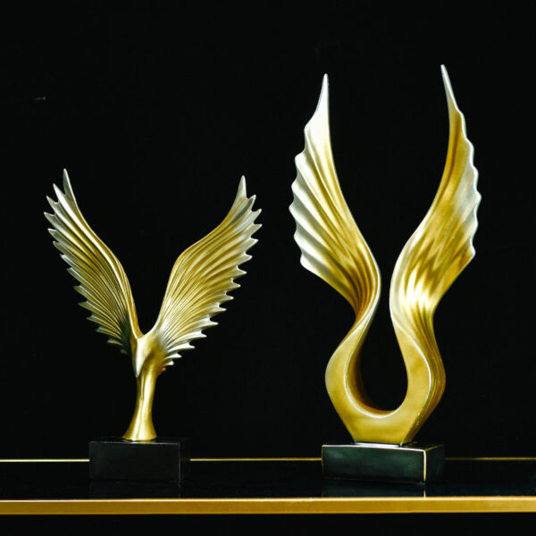 New Light Luxury Golden Wings Ornaments Living Room Study Wine Cabinet Decorations - Image 4