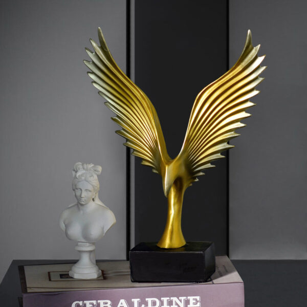 New Light Luxury Golden Wings Ornaments Living Room Study Wine Cabinet Decorations - Image 2