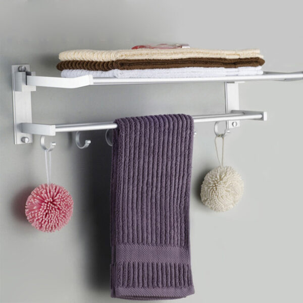 Bathroom shelf towel rack - Image 3