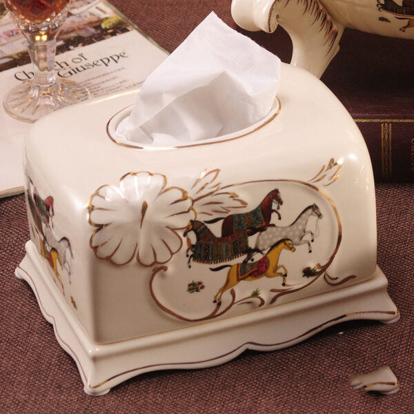 European-style Fruit Plate Set Creative Modern Luxury Gift Ceramic Fruit Plate - Image 3