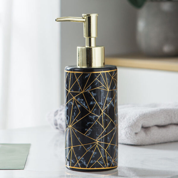 Marble Ceramic Lotion Shampoo  Bottle Bathroom Accessories - Image 4