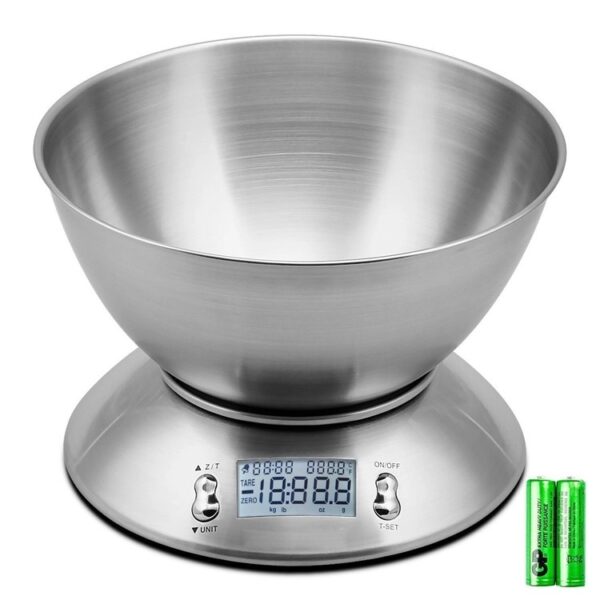 Electronic Kitchen Scale Stainless Steel Peeled Fruit Scale Baking Weighing Balance Scale - Image 2