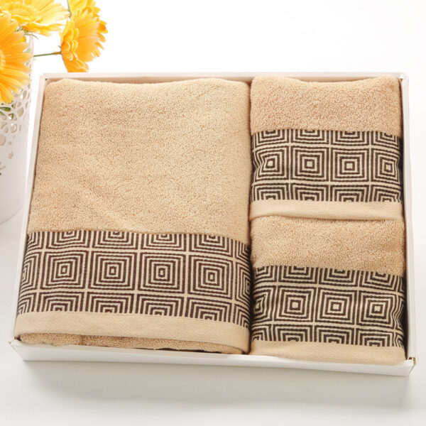 Cotton Three-piece Towel Veneer Cloth Thickened Hotel Bath Towel Embroidery - Image 7
