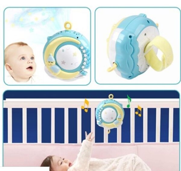 Musical Crib Mobile with Rattles & Projection – Rotating Bed Bell Toy for Newborns & Infants - Image 7