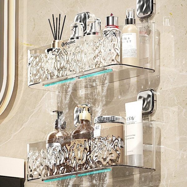 Toilet Rack Punch-free Bathroom Hanging Basket Wall - Image 7