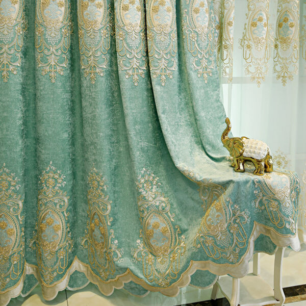 Bedroom Full Blackout Curtains Green New - Image 4
