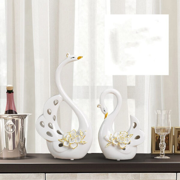 Cafe Hotel Decorations Swan Home Furnishing Crafts - Image 4