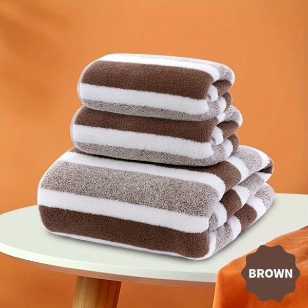 3 Piece Towel And Bath Towel Set, Super Soft Absorbent Bath Towel For Home And Hotel Shower Towel Bath Towel, New - Image 8