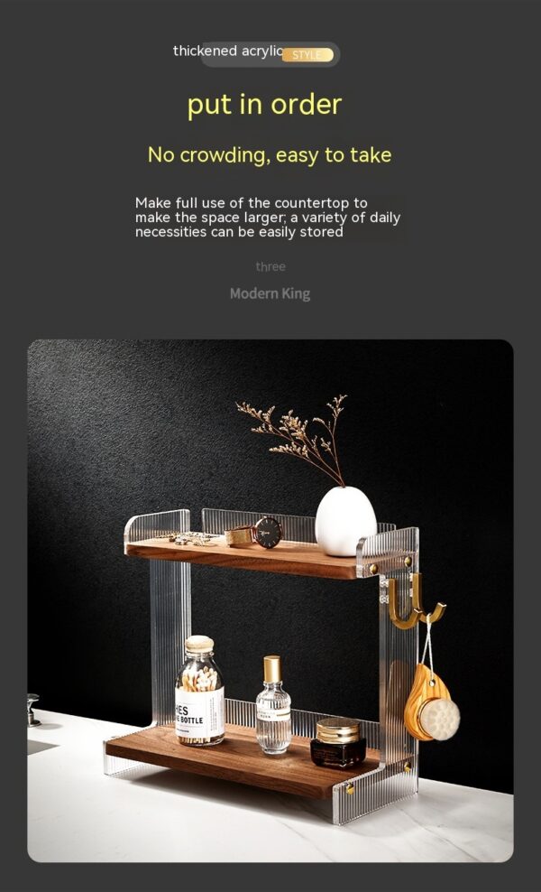 Bathroom Countertop Commodity Shelf Acrylic Storage Rack - Image 2