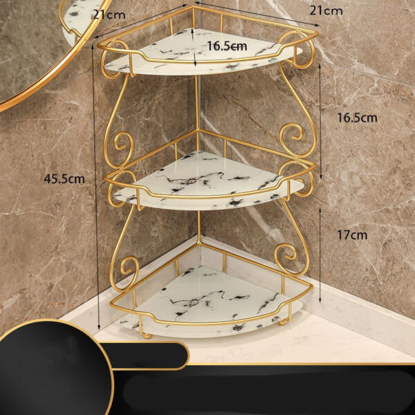 Light Luxury Triangle Bathroom Storage Shelf Vanity - Image 9