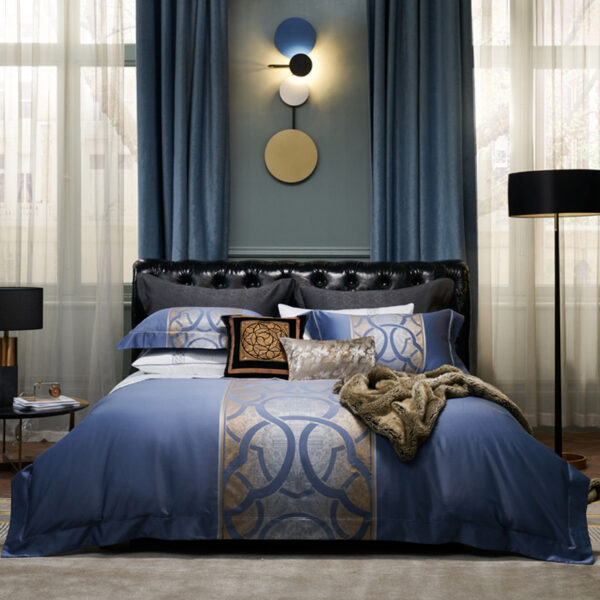Town Style High-end Affordable Luxury Style Cotton Four-piece Bedding Set - Image 7