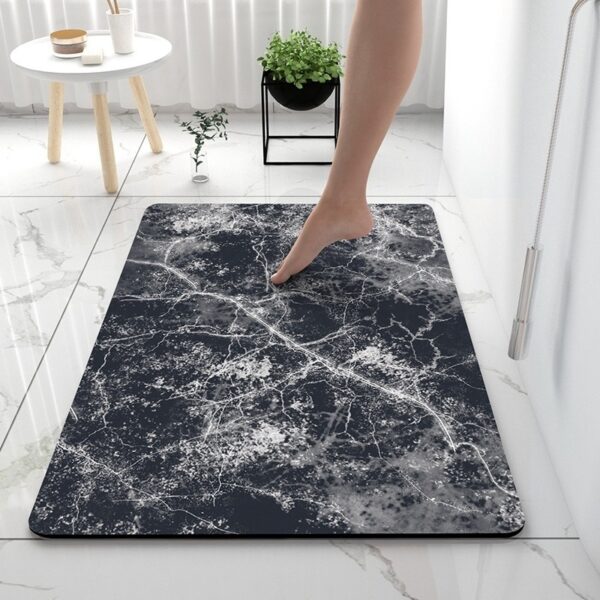 Bathroom Diatom Mud Absorbent Pad Household Marbling Washable - Image 2