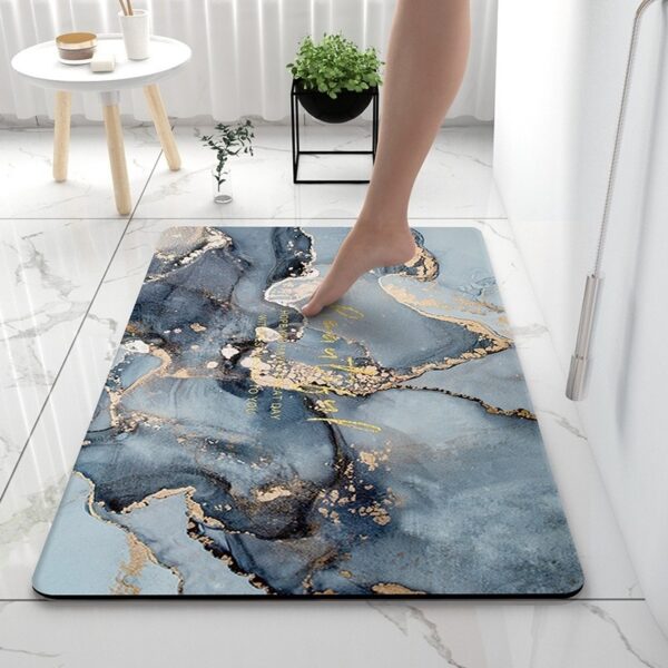 Bathroom Diatom Mud Absorbent Pad Household Marbling Washable - Image 6