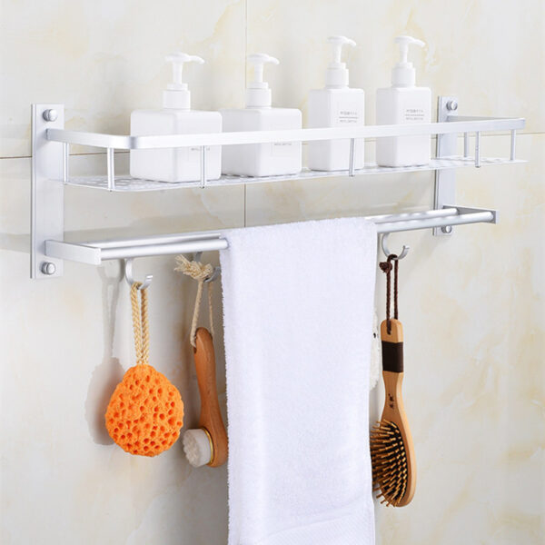 Bathroom shelf towel rack - Image 4