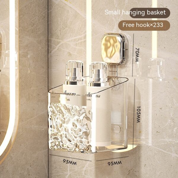 Toilet Rack Punch-free Bathroom Hanging Basket Wall - Image 4