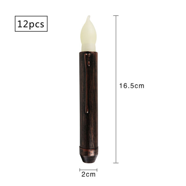 Halloween long black candles - Image 4