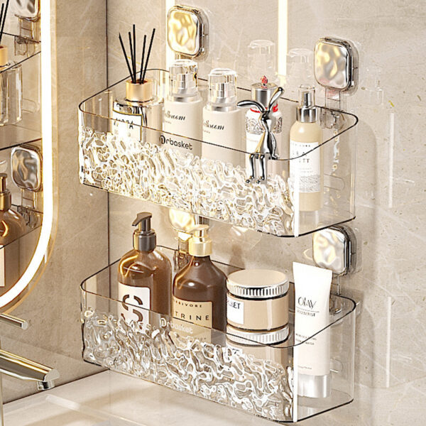 Toilet Rack Punch-free Bathroom Hanging Basket Wall