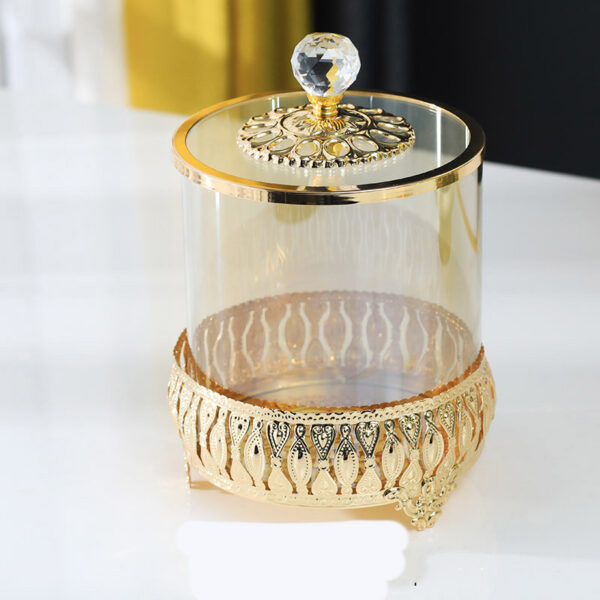 Metal Glass Candy Jar Storage Jar Storage Jar Decoration - Image 9