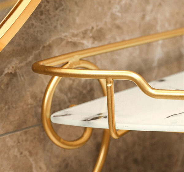 Light Luxury Triangle Bathroom Storage Shelf Vanity - Image 8