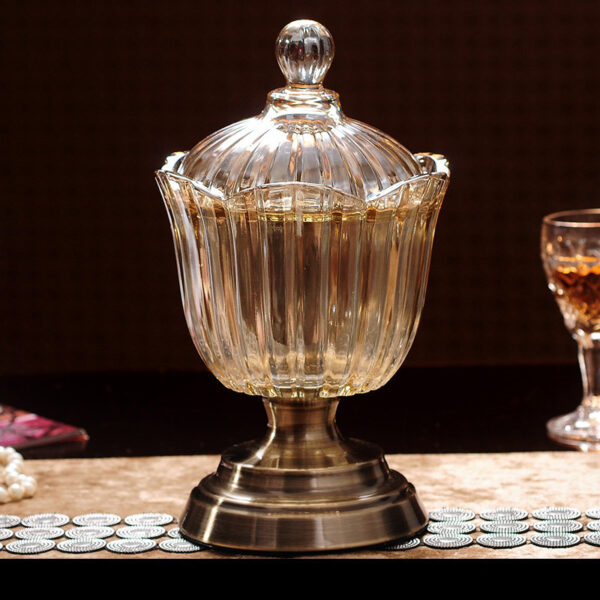 Metal Glass Candy Jar Storage Jar Storage Jar Decoration - Image 6